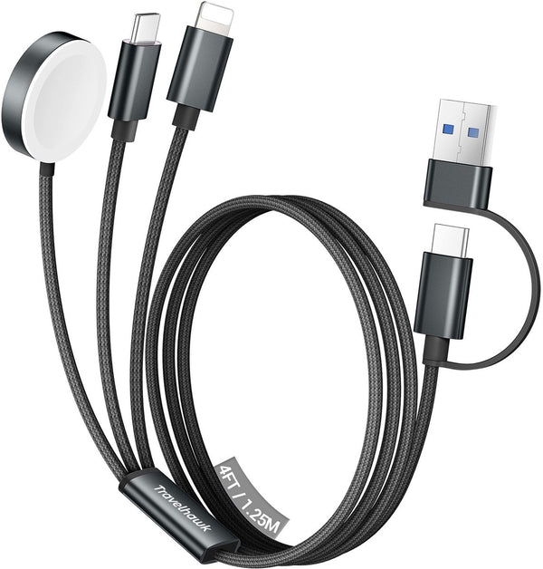 3-in-1 usb kabel usb-c lightning apple watch oplader travelhawk