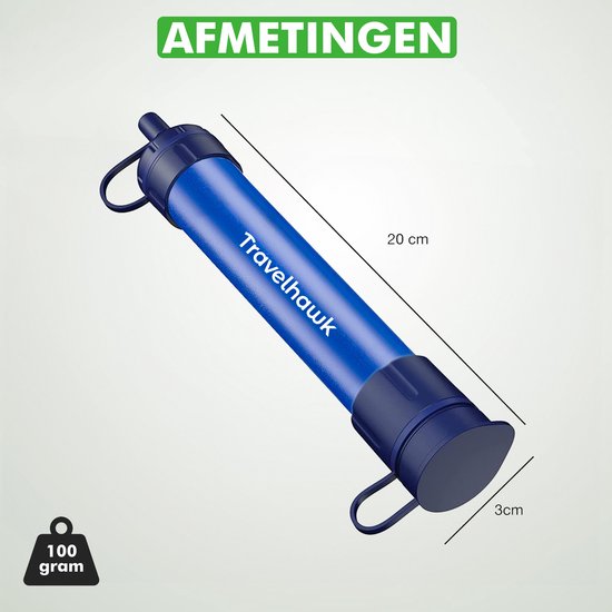 Travelhawk Waterfilter 4000L – Draagbaar Outdoor & Survival Waterfilter