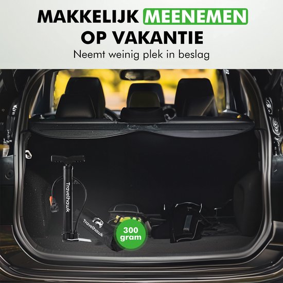 Travelhawk Mini Fietspomp – Draagbare Fietspomp voor Alle Ventielen