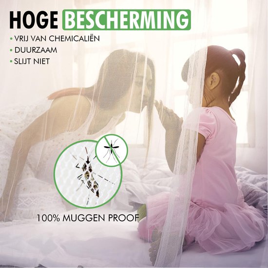 Travelhawk Klamboe XL – Muggennet voor Bed of Camping