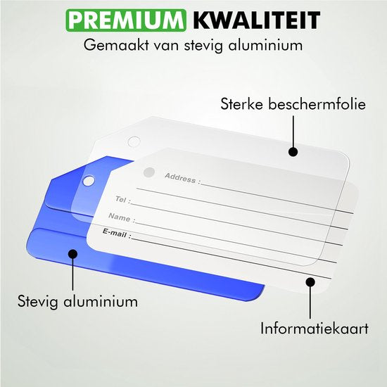 Travelhawk Kofferlabels Aluminium – 2 Stuks