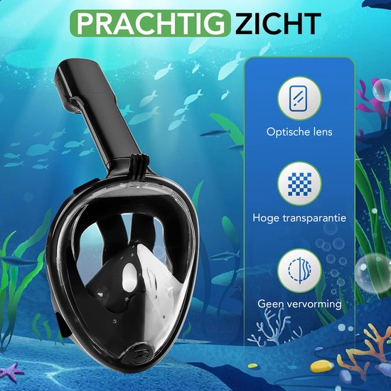 Travelhawk Snorkelmasker – Full Face (Panoramisch Zicht)