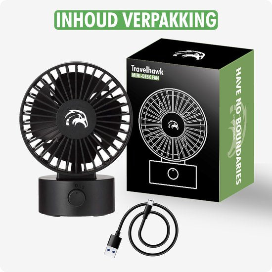 Travelhawk Mini USB Ventilator – Compact & Stil (< 40 dB)