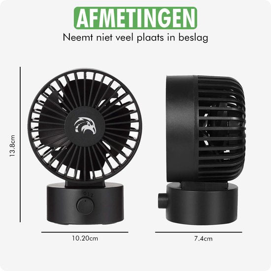 Travelhawk Mini USB Ventilator – Compact & Stil (< 40 dB)
