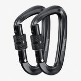 Travelhawk Karabijnhaak Aluminium Zwart – Schroefsluiting