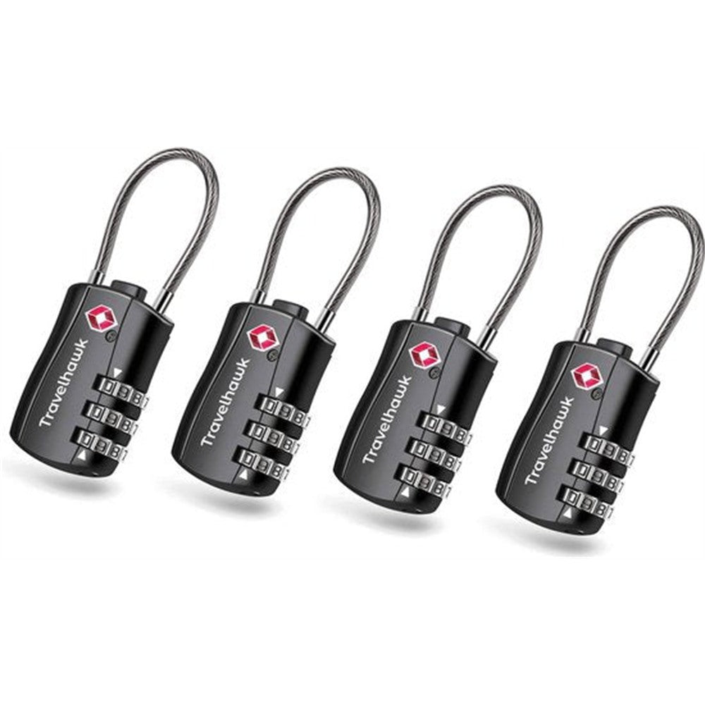 Travelhawk TSA reissloten zwart compact bagageslot