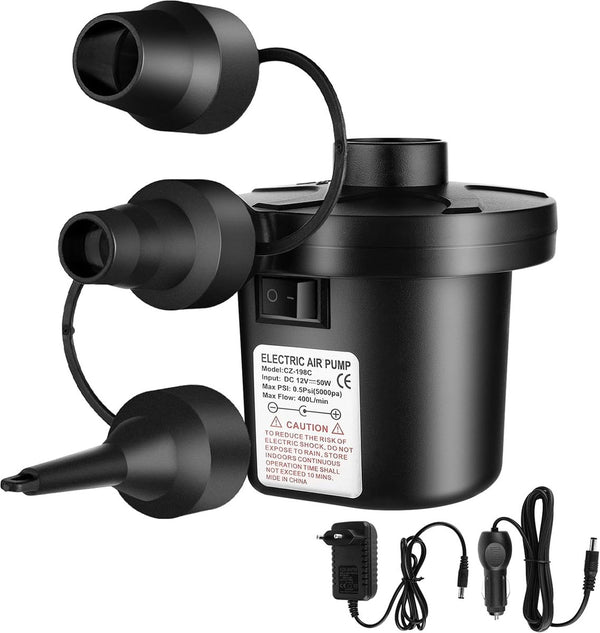 Travelhawk elektrische luchtpomp 12V 220V compact luchtbed pomp