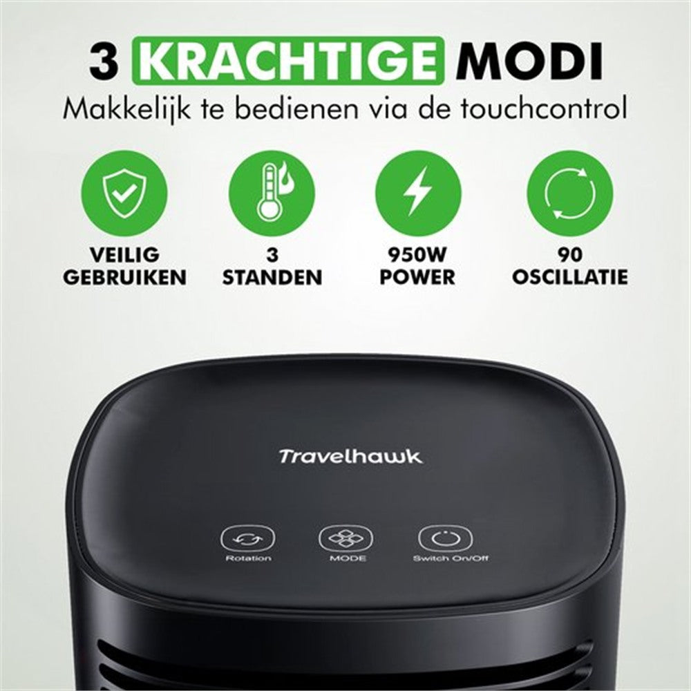 Travelhawk elektrische verwarming veilig dart warmte verspreidend