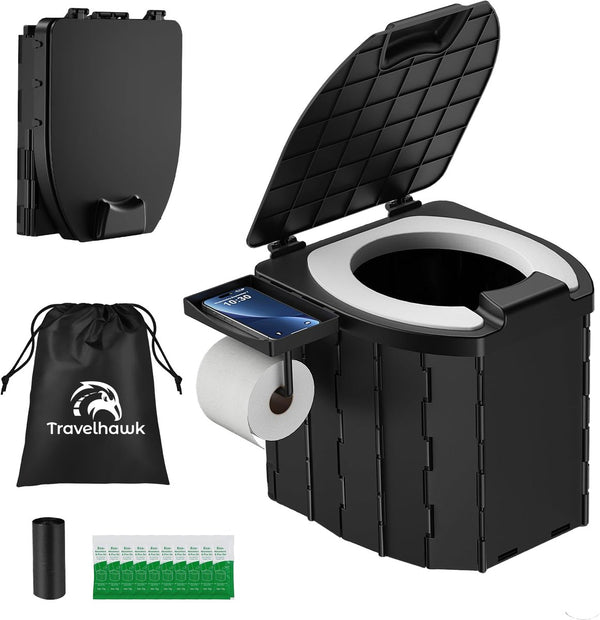 Travelhawk opvouwbaar camping toilet compact formaat