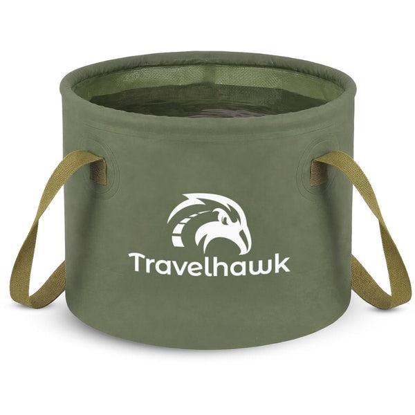 Travelhawk opvouwbare emmer 10 liter camping gebruik
