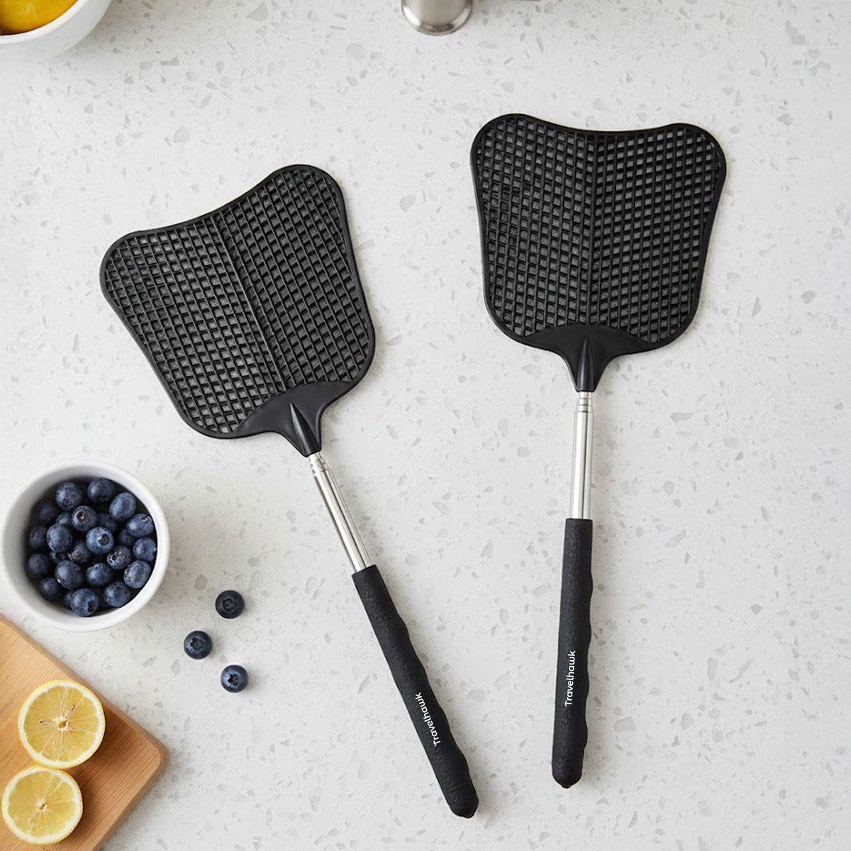 Travelhawk vliegmeppers naast elkaar in set