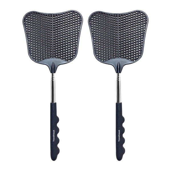 Travelhawk vliegmeppers set van 2 zwart