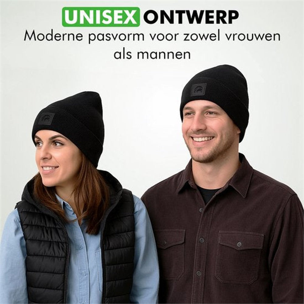 Travelhawk windproof muts zwart detail stof