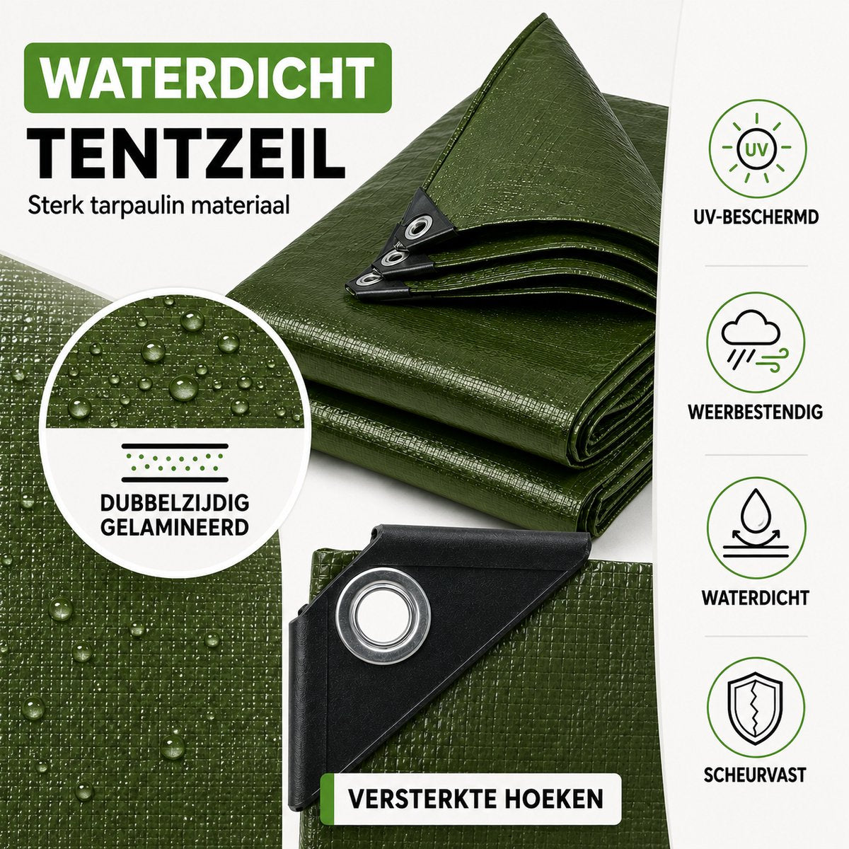 Waterdicht afdekzeil 2x3 meter voor buitengebruik