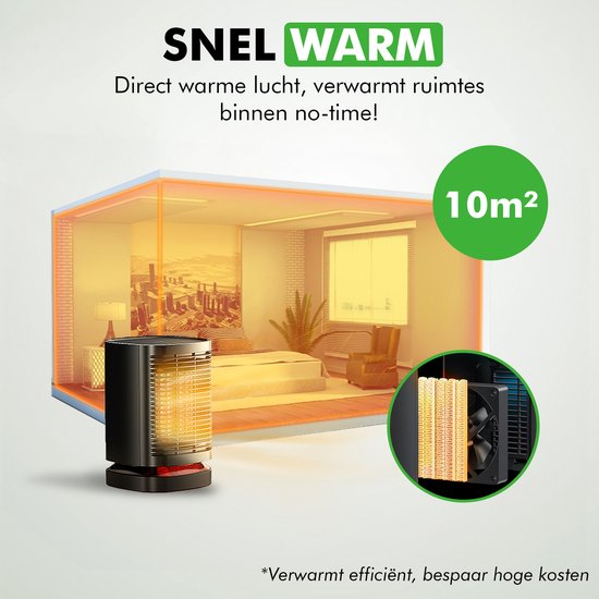 compacte keramische travelhawk verwarming voor slaapkamer