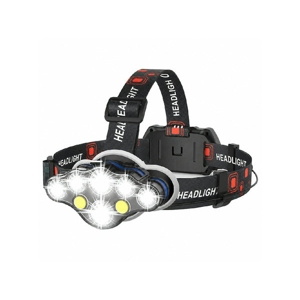 Travelhawk oplaadbare LED-hoofdlamp met meerdere lampjes en verstelbare hoofdband