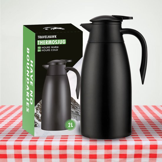 isolerende thermoskan travelhawk buiten op picknick