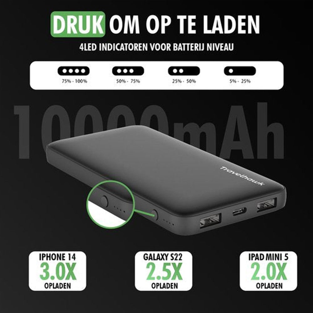 minimalistisch design powerbank travelhawk