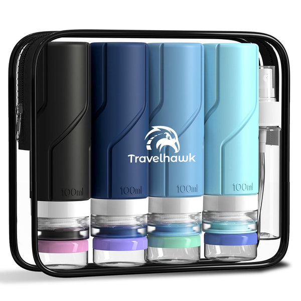 reisflesjes met etui 16 delig set