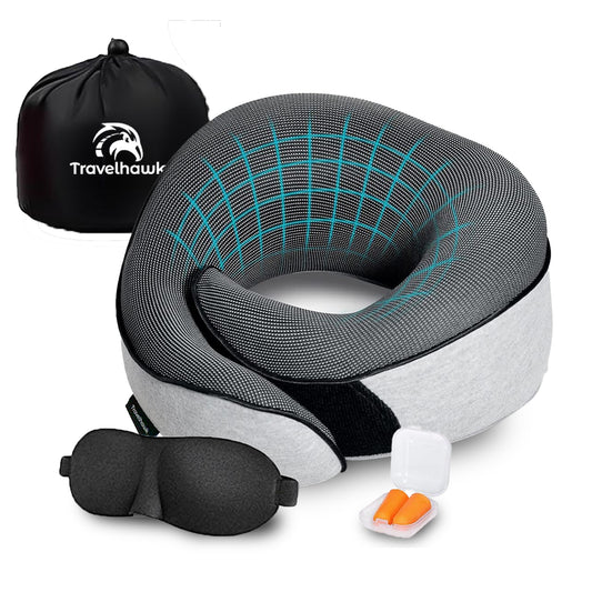 reisset met nekkussen, slaapmasker en oordoppen travelhawk