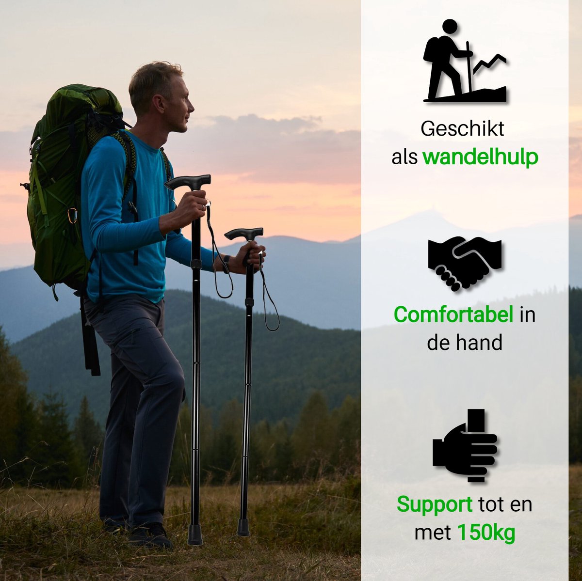 antislip dop aan wandelstok Travelhawk