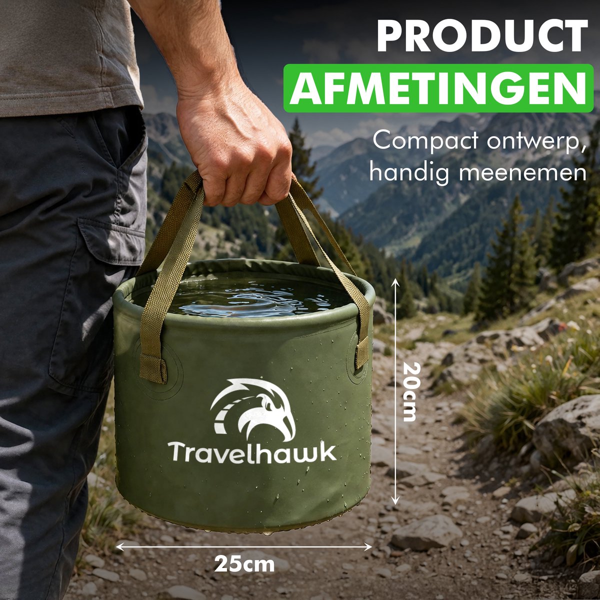 10 liter emmer gevuld met water outdoor gebruik
