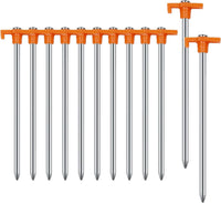 Travelhawk tentharingen met oranje kop, set van 12