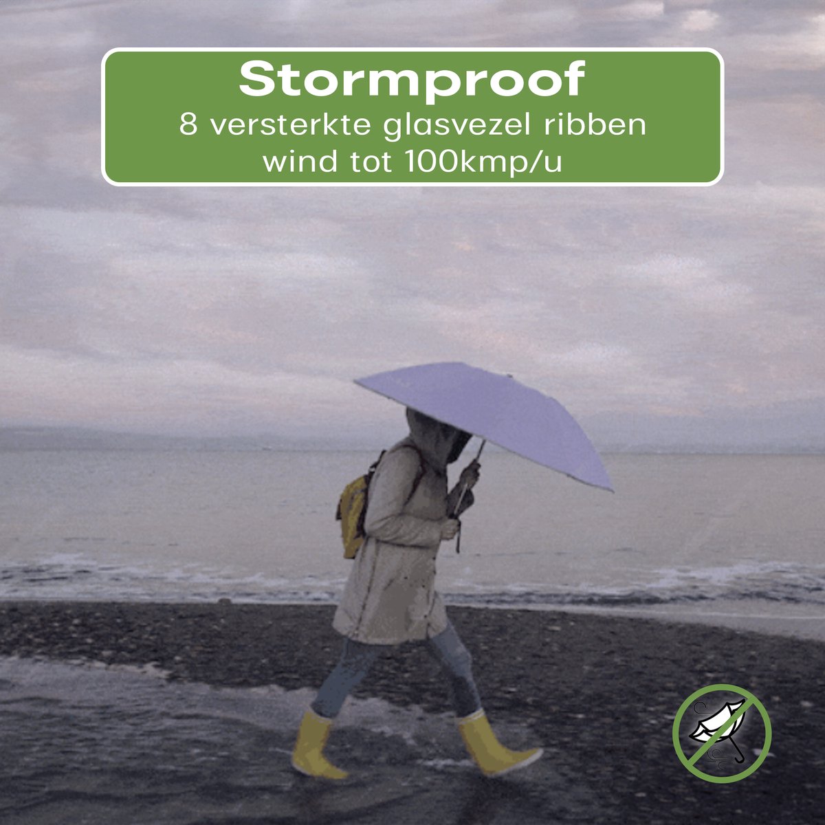 Stormparaplu opvouwbaar