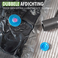 Dubbele afdichting van de vacuümzak voor een luchtdichte sluiting