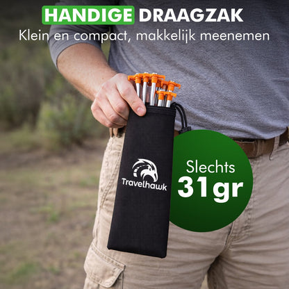 Travelhawk Tentharingen 12 Stuks Staal Grondhaken
