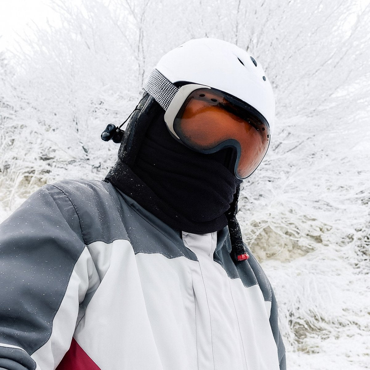 Travelhawk Nekwarmer Zwart Warm Ademend voor Wintersport Fiets en Motor