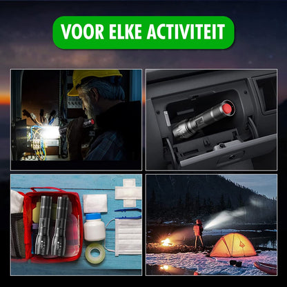 Travelhawk LED Zaklamp – 2 Stuks Krachtige LED Zaklampen