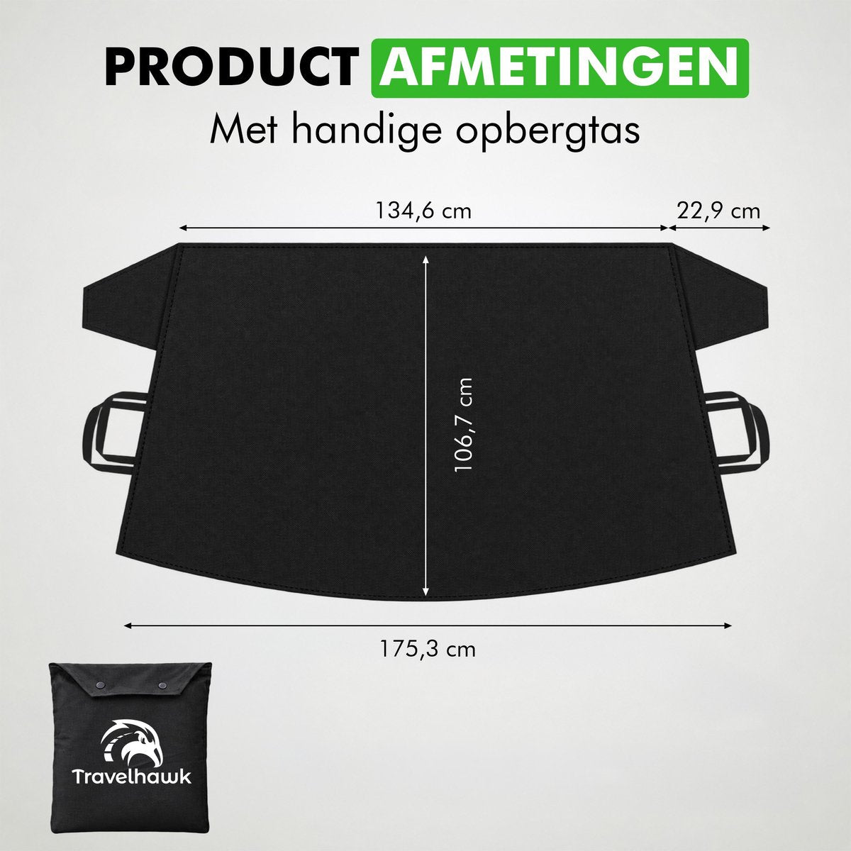 Productafmetingen van de Medium deken inclusief opbergtas