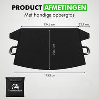 Productafmetingen van de Medium deken inclusief opbergtas