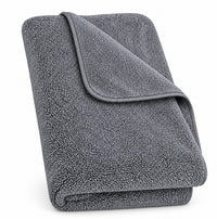 Opgevouwen grijze microvezel droogdoek van Travelhawk