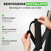 De gordelhoes wordt in enkele seconden met klittenband om de gordel bevestigd