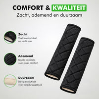 Zachte, ademende en duurzame uitvoering van de gordelhoezen