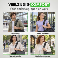 De gordelhoezen in gebruik onderweg, bij sport en fitness, op werk en studie en tijdens winkelen en reizen