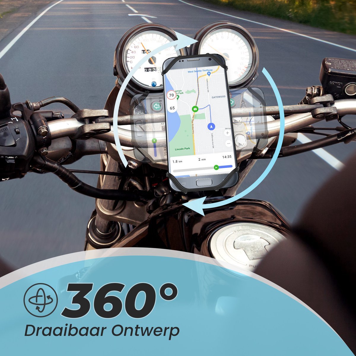 360° draaibare telefoonhouder Travelhawk