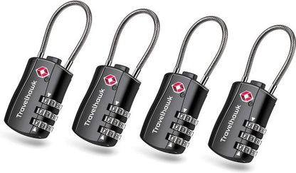 Travelhawk Kofferslot – TSA Reisslot Cijferslot 3-Cijferig (2 Stuks, Zwart)