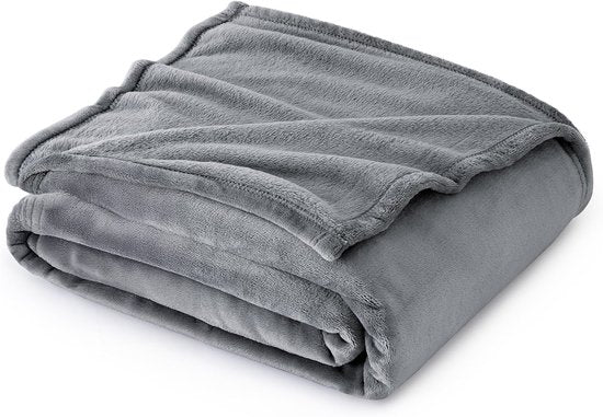 Travelhawk fleece deken 150x200 cm grijs