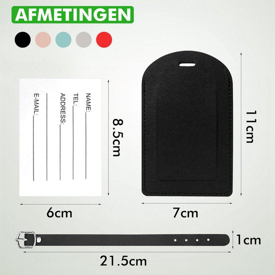 Kofferlabels 6 stuks