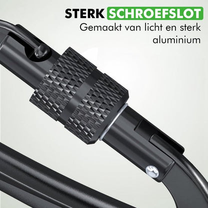 Travelhawk Karabijnhaak Aluminium Zwart – Schroefsluiting