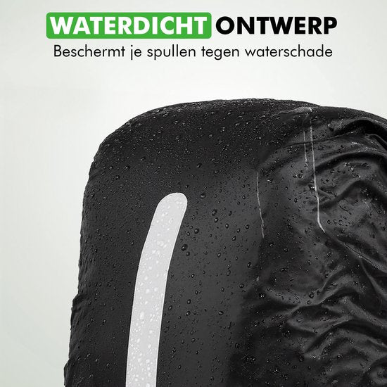 Travelhawk Regenhoes Rugzak Zwart – Waterdicht & Reflecterend
