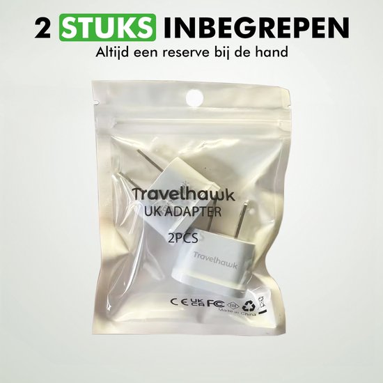 Reisstekker EU naar VS/USA 2 stuks