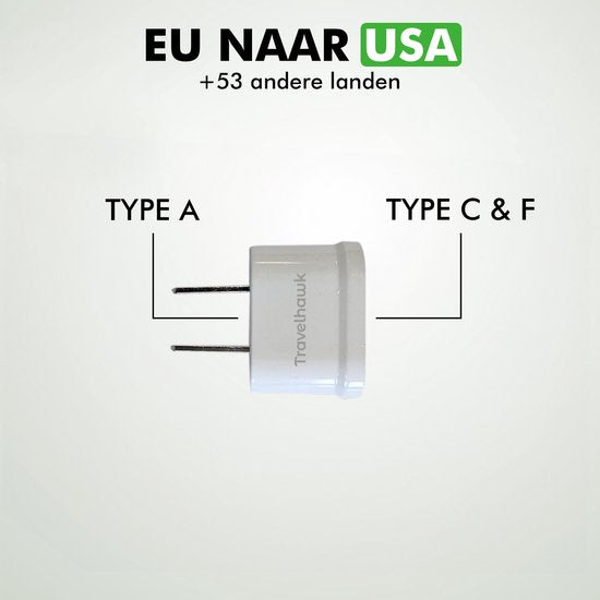 Reisstekker EU naar VS/USA 2 stuks
