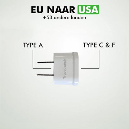 Reisstekker EU naar VS/USA 2 stuks