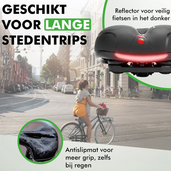 Travelhawk Fietszadel – Comfortabel Zadel met Vering & Gelvulling
