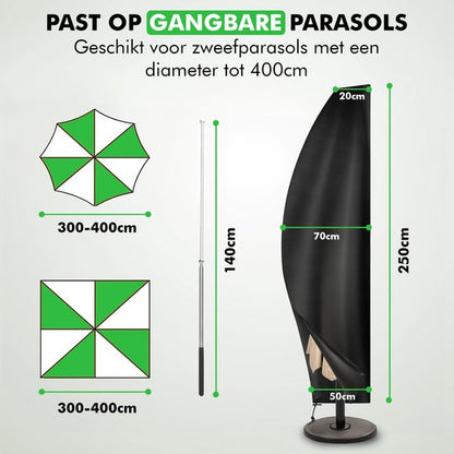 Travelhawk Parasolhoes – Waterdichte Beschermhoes voor Parasol