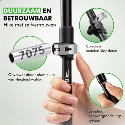 Travelhawk Nordic Walking Stokken – Verstelbaar & Lichtgewicht